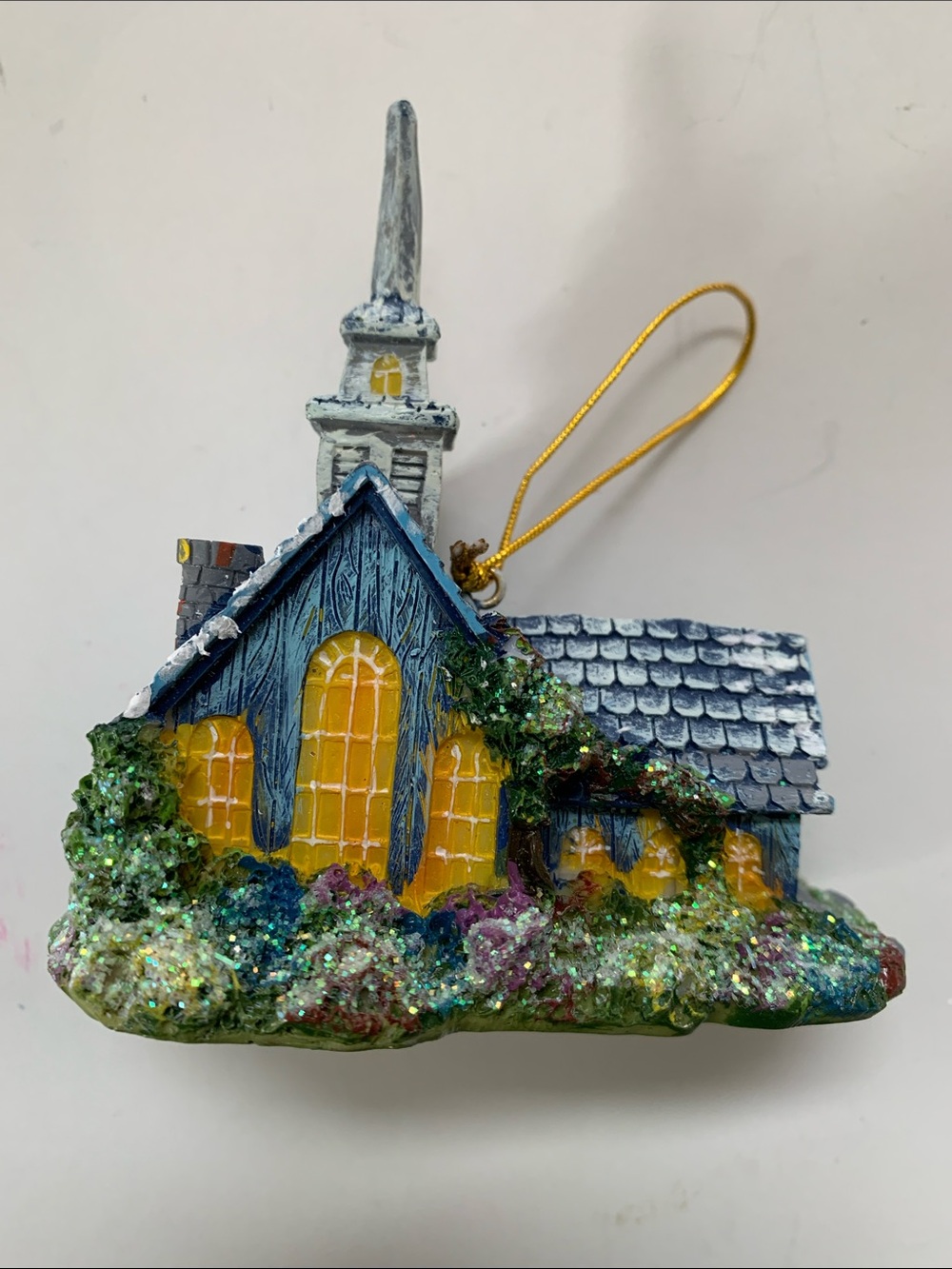 Thomas Kinkade 1999 Forest Chapel Figurine Kurt S Adler Ornament